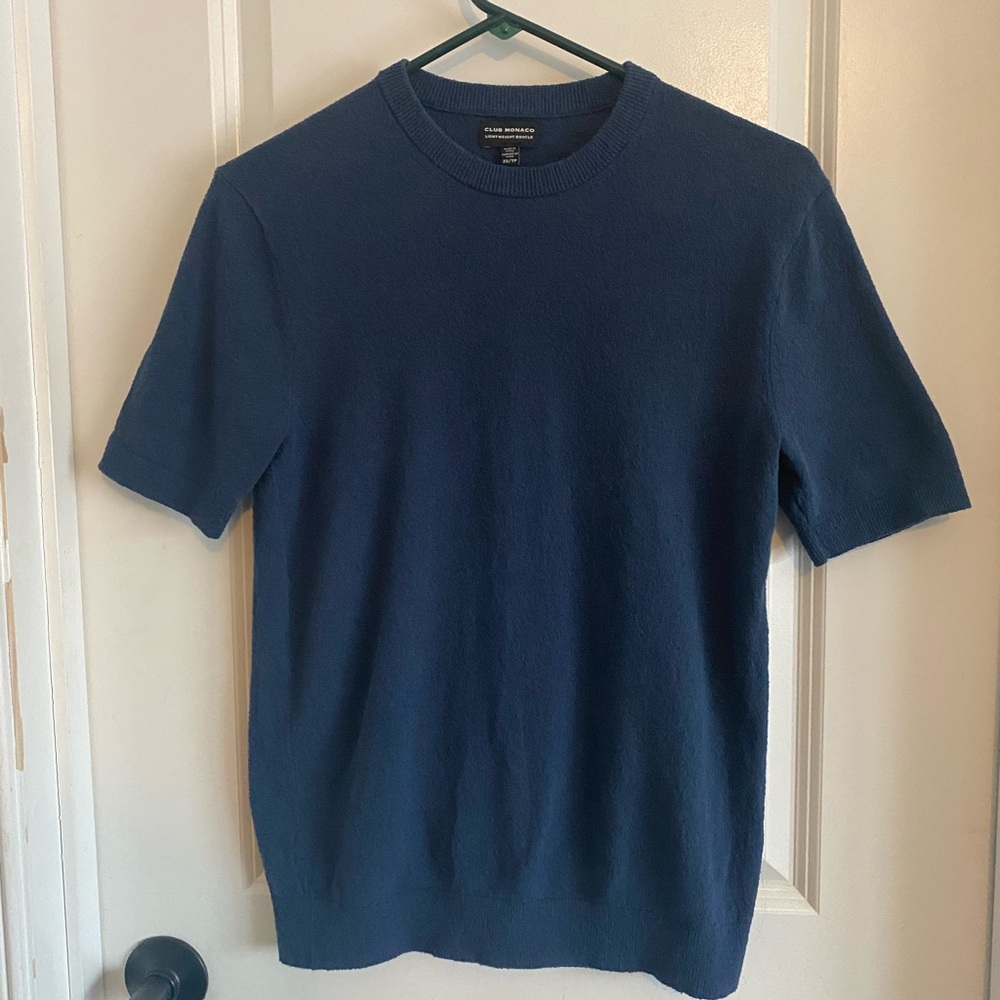 Club Monaco Lightweight Boucle Short Sleeve Sweater